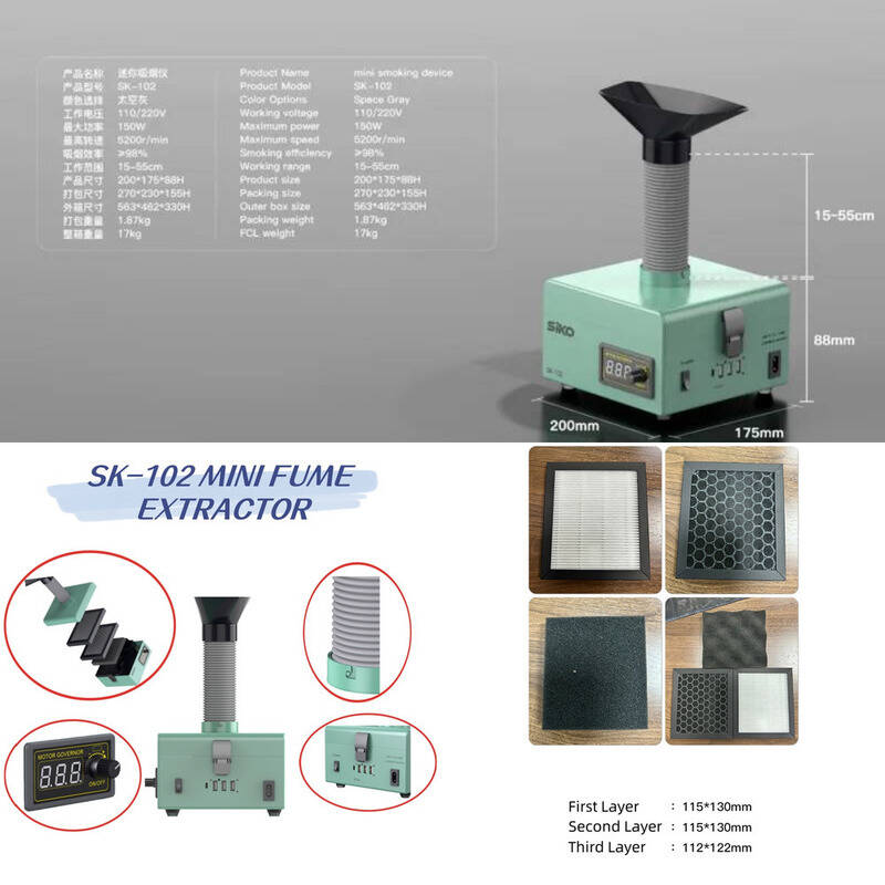 Tools In Electrical Workshop - Professional Soldering Smoke Extractor Equipped with