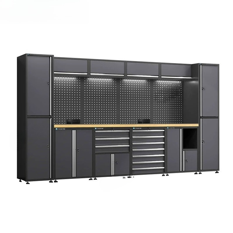 Hand Tools Maintenance Workshop - Solid wood countertop maintenance workbench for