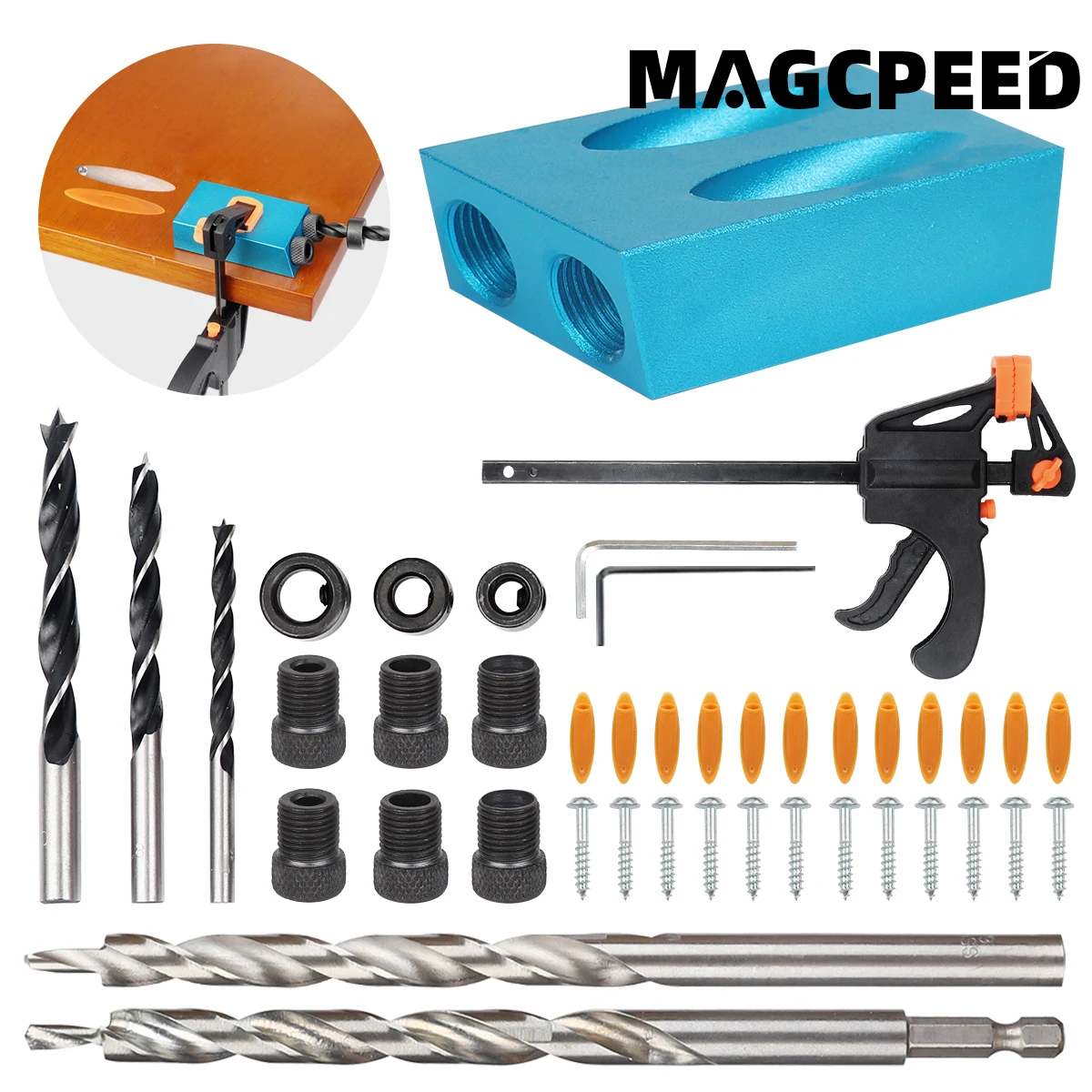 Pocket Hole Jig - 15 Degree Angle Locator Diagonal Pocket