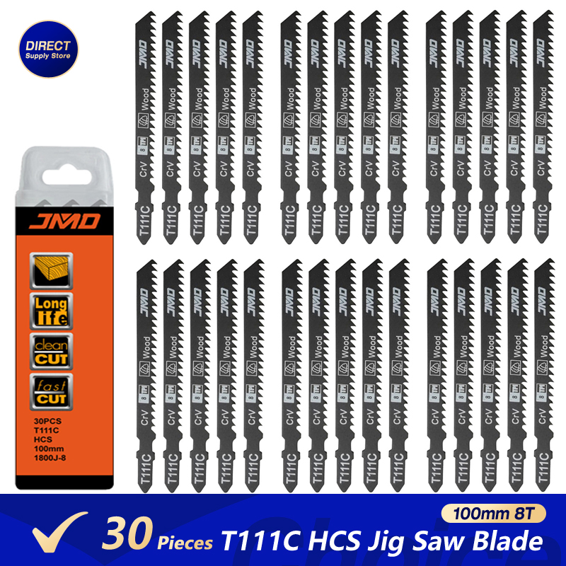 Dowel Jig Kit - 30pcs T111C 100mm 8T HCS Jigsaw