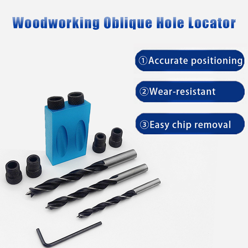 Pocket Hole Jig - 7/14pcs 15 Degress Oblique Hole Locator