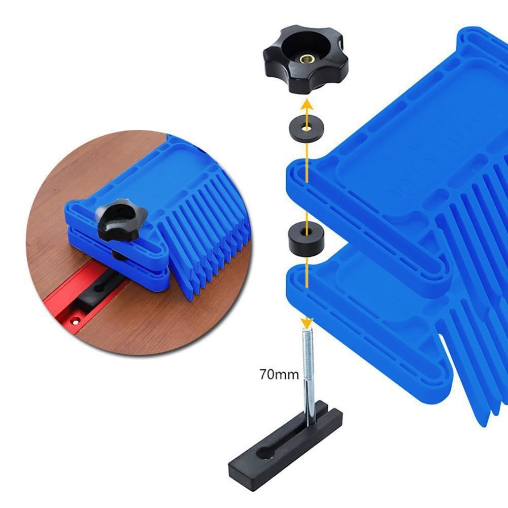 Workshop Tools And Safety - Blue ABS Plastic Feather Board Set