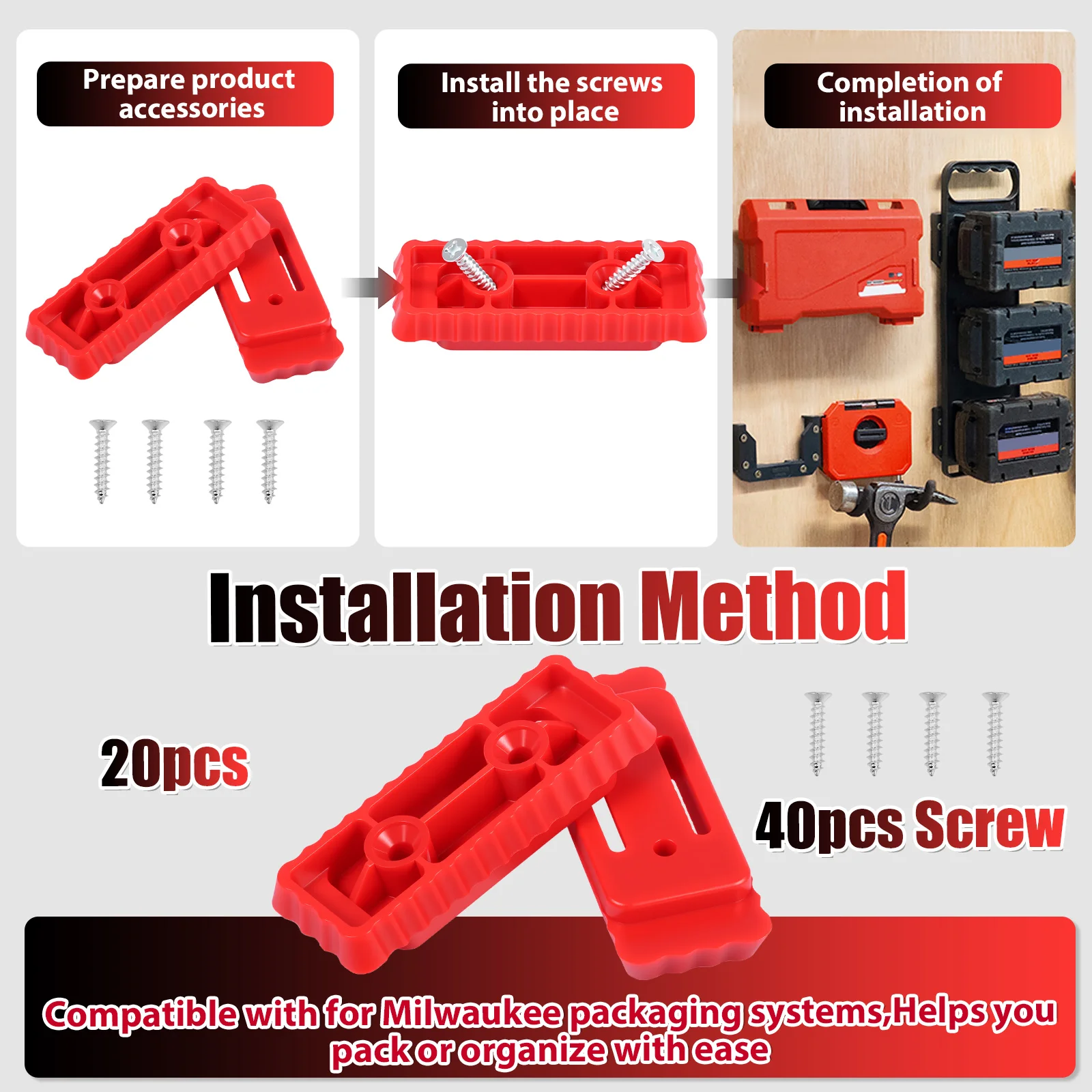 20pcs Mounting Feet for Milwau - Tools In Electrical Workshop recension och pris