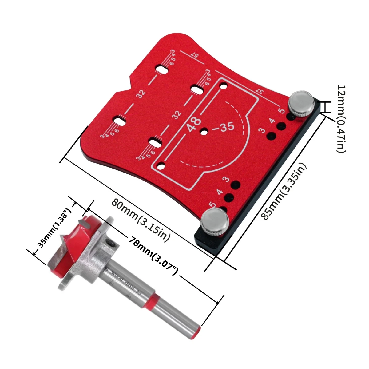35mm Hinge Hole Positioning Te - Dowel Jig Kit recension och pris