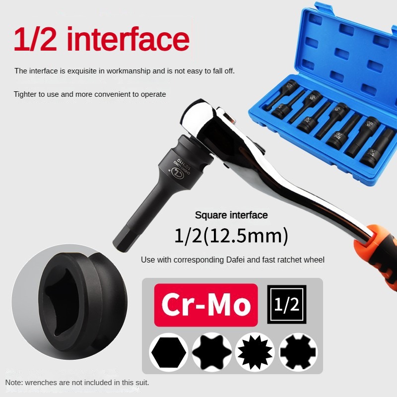 1/2 Socket Wrench 8pcs Set Hex - Hand Tools Maintenance Workshop recension och pris