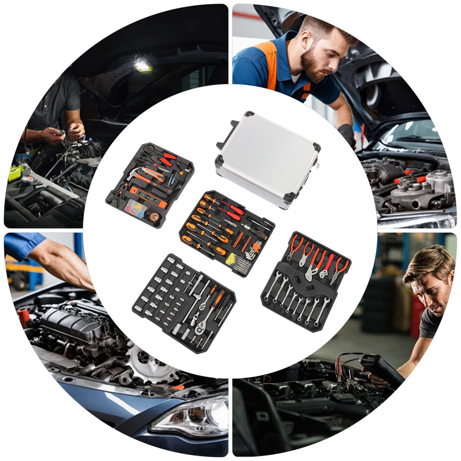 187PCS Carbon Steel Automotive - Hand Tools Maintenance Workshop recension och pris