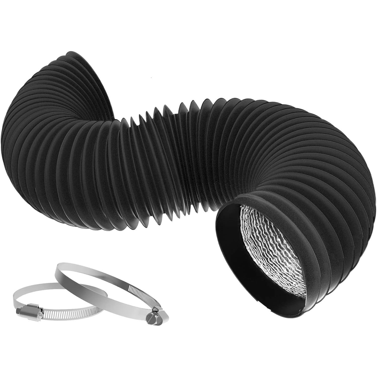 HTMCK 4 inch Dryer Vent Hose w - Pipe Clamp Bar recension och pris