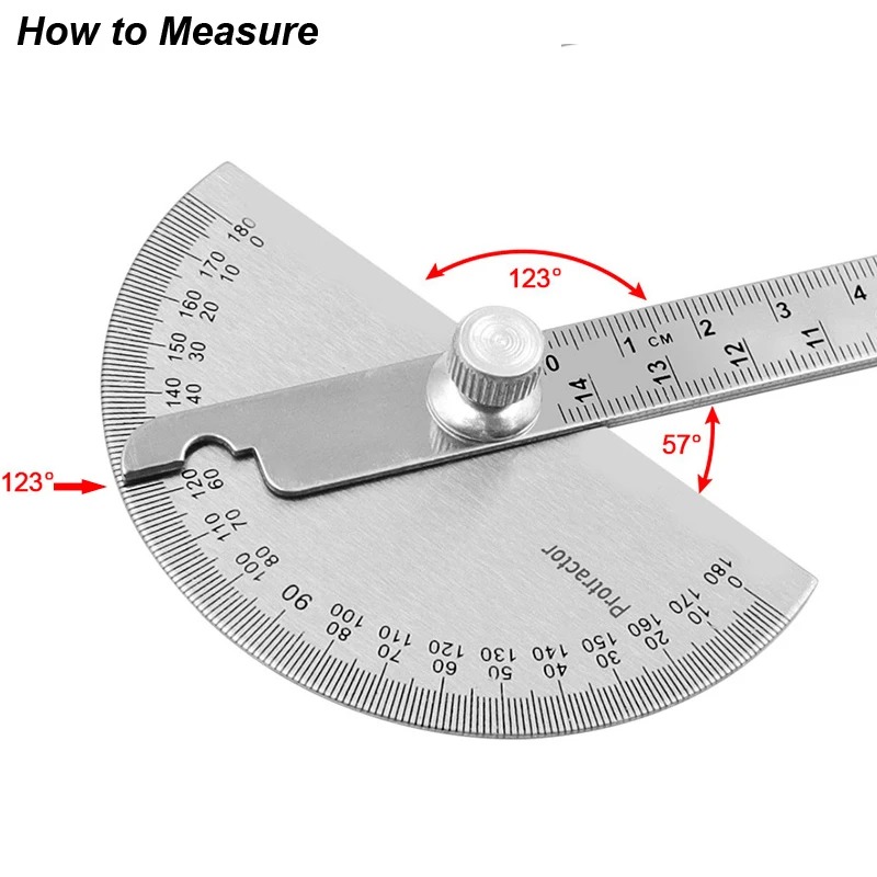 180 Degree Protractor Metal An - Workshop Measuring Tools recension och pris