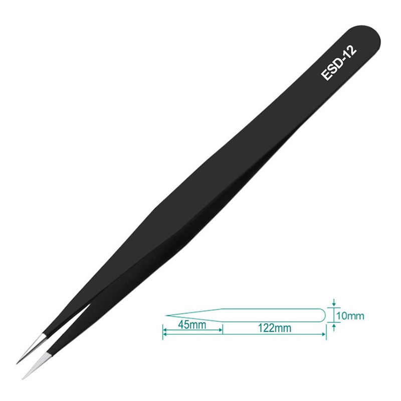 ESD Tweezers Stainless Steel W - Hand Tools Maintenance Workshop recension och pris