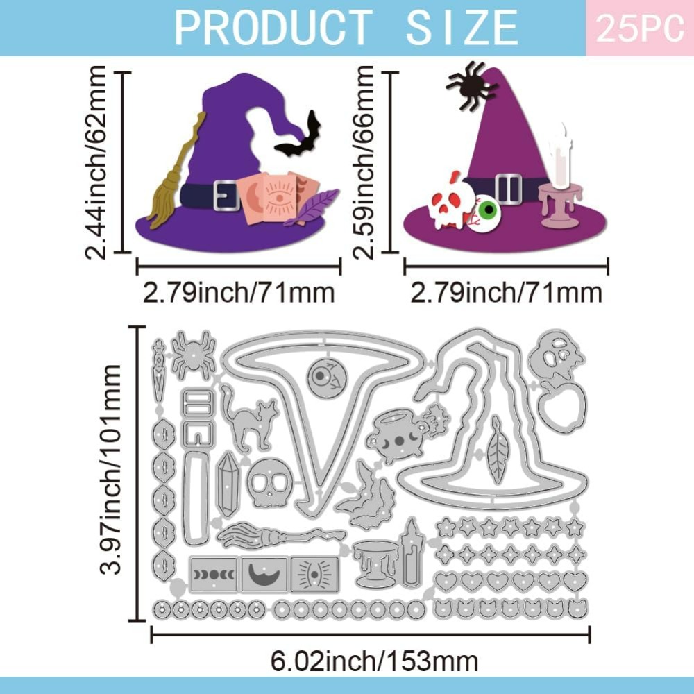 Witch Hat Cutting Dies for DIY - Tap Die Set recension och pris