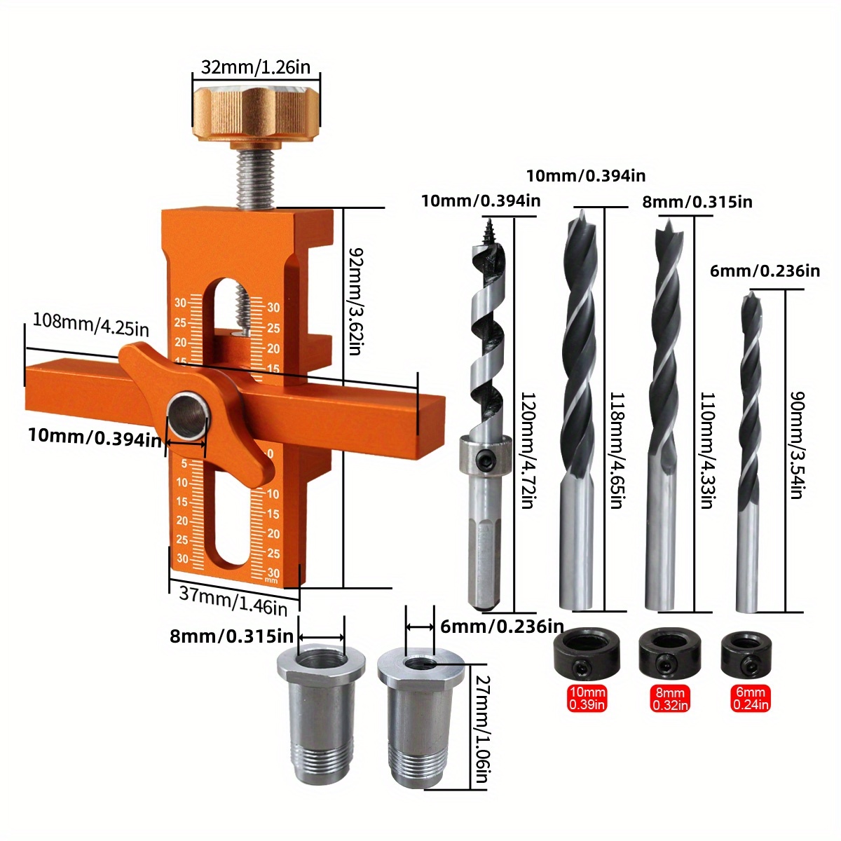 2 in 1 Cabinet Door Installati - Dowel Jig Kit recension och pris