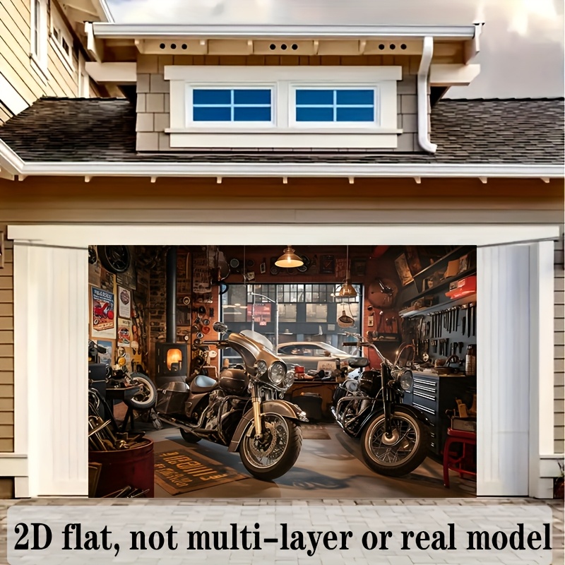 Motorcycle Garage Tapestry Cla - Workshop Tools Hanging recension och pris