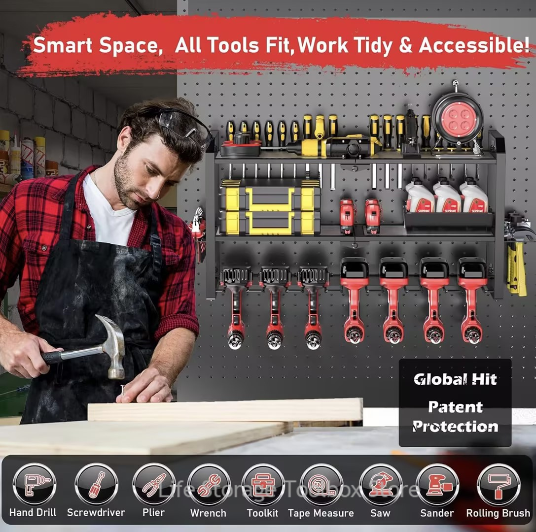 Multifunctional Wall Tool Stor - Tools In Electrical Workshop recension och pris